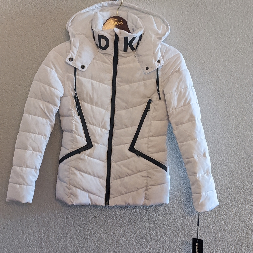 Karl Lagerfeld White Puffer Jacket